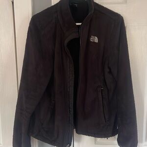 The North Face fuzzy fleece zip up jacket size M